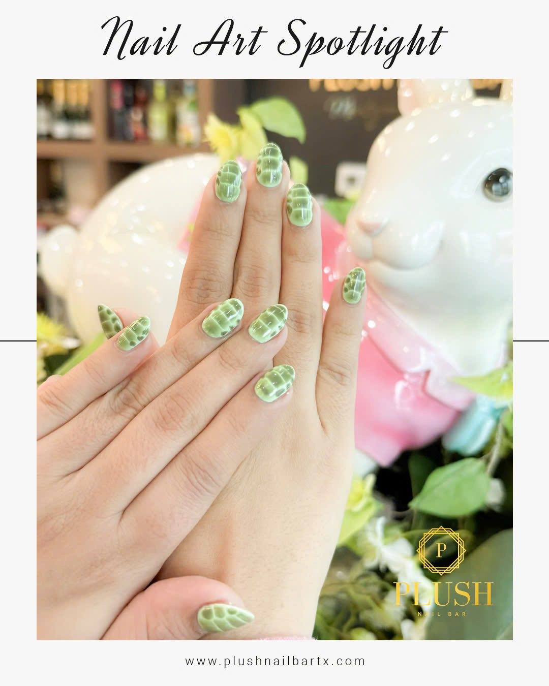 Green almond nails