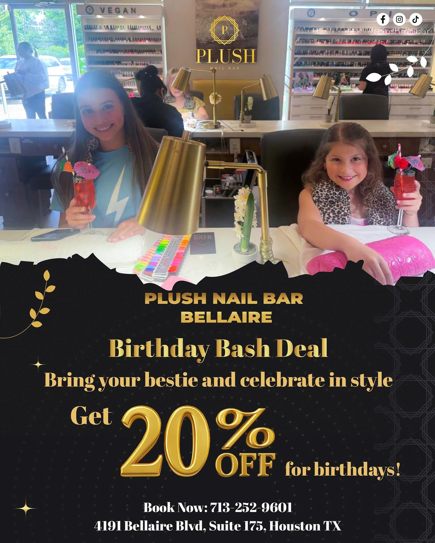 Birthday at Plush Nail Bar Bellaire