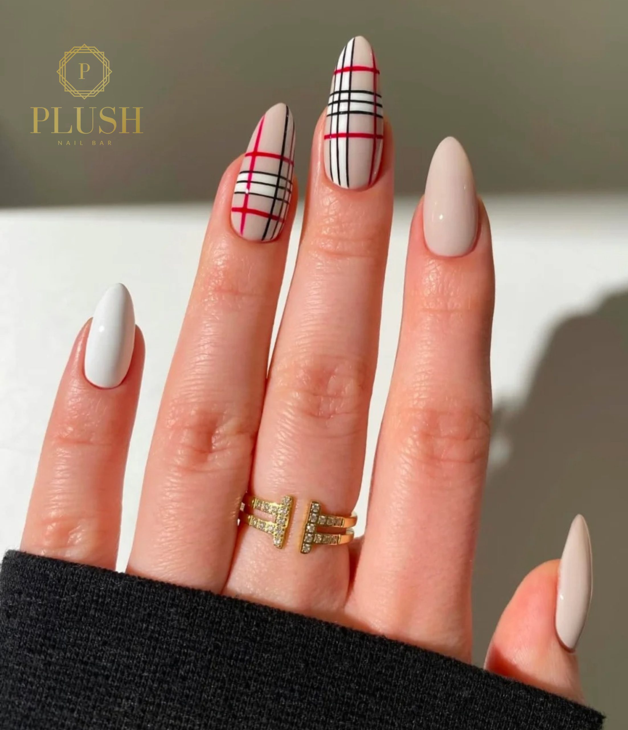 Top Nail Art Trends for 2025: Must-Try Designs for a Chic Look 4 Plaid nail art