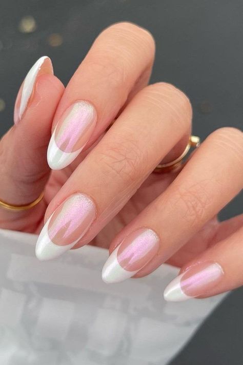 September Nail Ideas: 5 Hottest Nail Trends to Try This Fall 4 Trendy September French nails with Hailey Bieber-inspired glazed effect