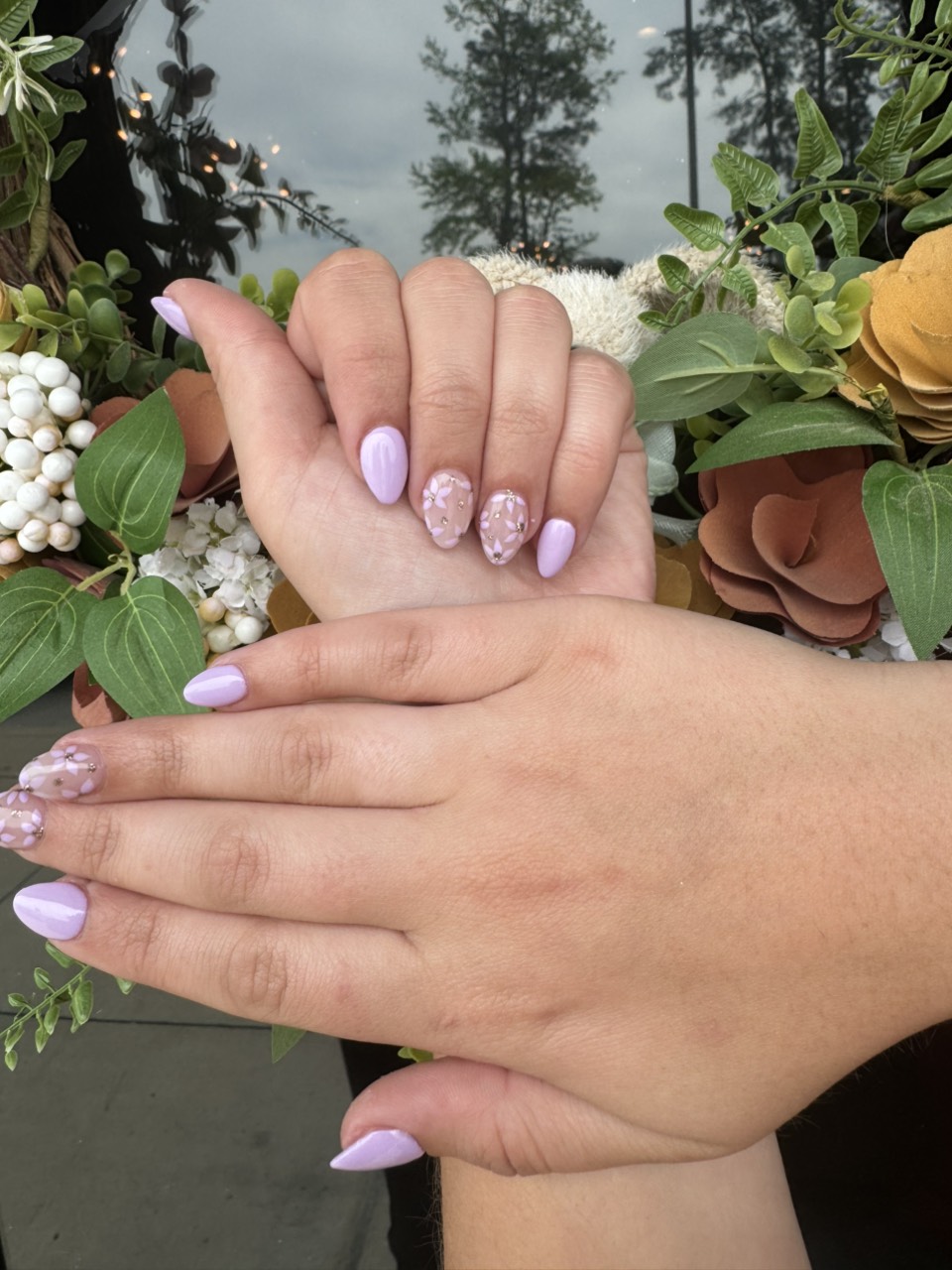 Easter Blooms: Luxurious Floral Nails at Plush 3 floral nails purple
