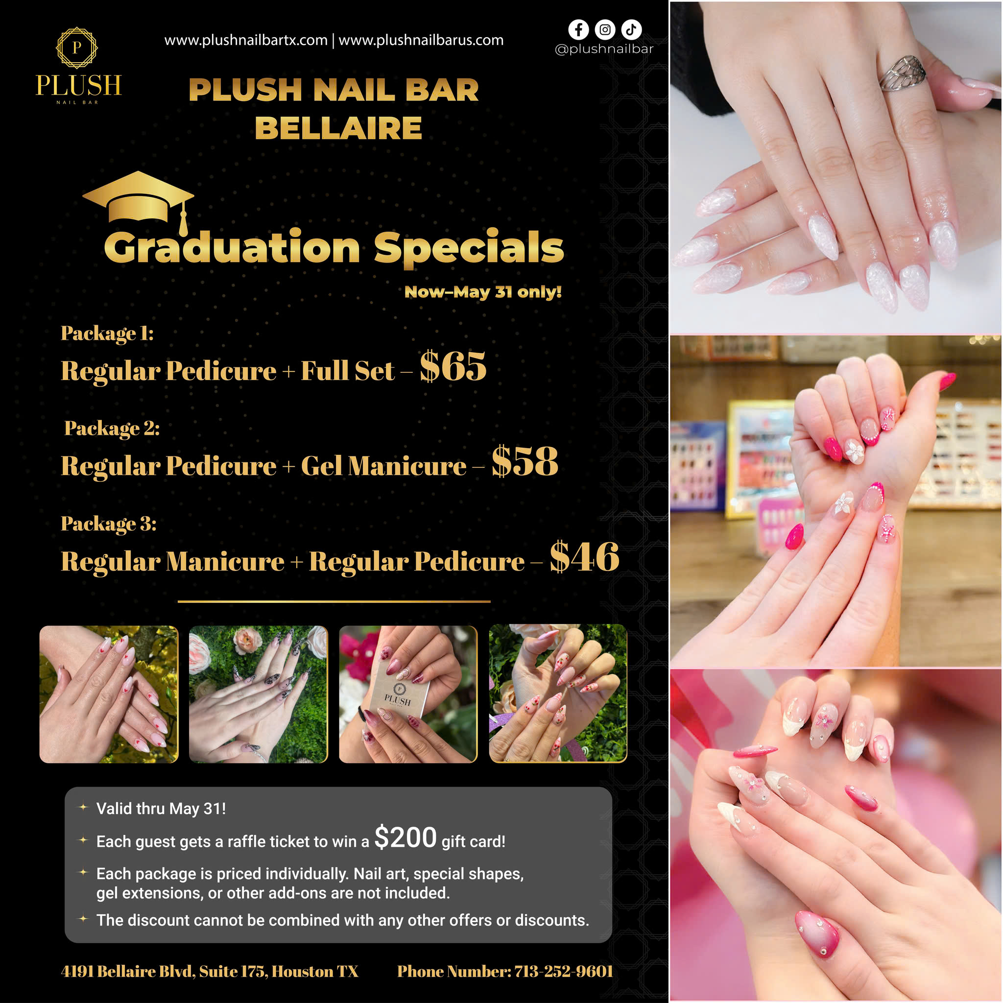 Plush Nail Bar Bellaire: 3 Graduation Nail Deals You Can’t Miss 1 Plush nail bar bellaire